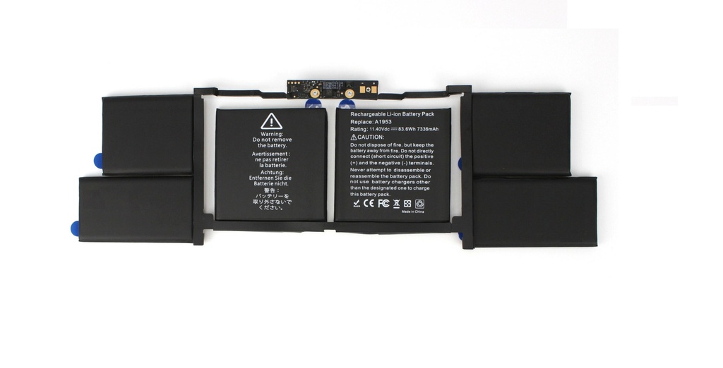 [A1953] MacBook Pro 15" A1953 Akku Batterie (LiPo) Version A1990 (2018-2019) 7400mAh