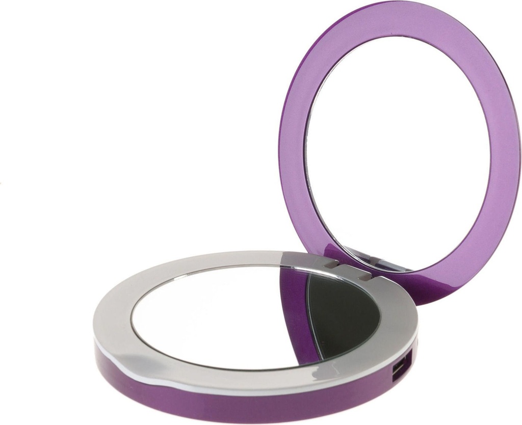 Pearl Schminkspiegel mit Powerbank - violett